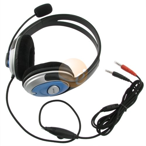 Headphone Headset with Mic For MSN Skype Internet phone