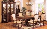 All new item 7 pc cherry wood finish Hercules Collection dining room table set