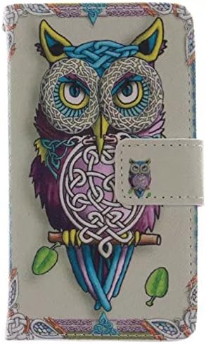 HNSPRING Colorful Patterns Premium TPU Flip Genuine Leather purses Cover protective Case for Microsoft Lumia 530