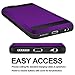 Vofolen Sliding Cover for iPhone 6S Plus iPhone 6 Plus Case Wallet Card Holder Dual Layer Protective Hard Shell Tough Bumper Armor Scratch-Proof Hybrid Cover for iPhone 6 Plus 6S Plus - Purple