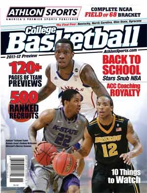 2011-12 Athlon Sports College Basketball Magazine Preview- Kansas Jayhawks/Missouri Tigers/Kansas State Jayhawks Cover