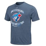 MLB Men's Toronto Blue Jays Cooperstown Legendary Victory Short Sleeve Basic Tee (Indigo Heather, X-Large)