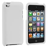 Premium Rubberized Snap-on Hard Crystal Front and Rear Case Cover for Apple iPod Touch 4G, 4th Generation, 4th Gen - white compatible with 8GB / 32GB / 64GB