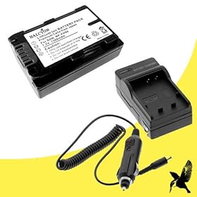 Halcyon 1300 mAH Lithium Ion Replacement Battery and Charger Kit for Sony DCR-DVD508 DVD 3 Megapixel Digital Camcorder and Sony NP-FH50