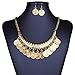 QIYUN.Z Tribal Jewelry Flat Round Dangle Coin Tassel Pendant Chain Necklace For Women
