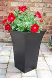 Review   / Black Zinc Tapered Planter Medium Size 38cmx25cm