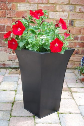 Buy Black Zinc Tapered Planter Large Size 45cmx30cm online at Discounted New and Used prices. Delivered to your door with Off-The-Bookshelf.