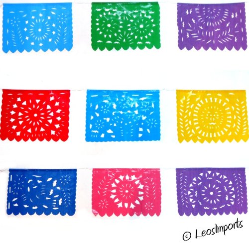 Multicolor Mexican Party Plastic Banner