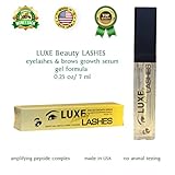 Eyelash SERUM Growth Gel Luxe Beauty Lashes. Enriched with Provitamin B5, B3, Vitamins A & E, Ceramide AP, Ceramide EOP, Octapeptide-2, Tripeptide-1 & Polypeptide-23. Improves the appearnace of eyelash length & density. Can also be used to make eyebrows thicker and fuller.