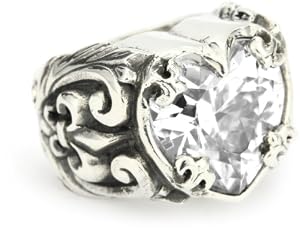 Queen Baby Clear Cubic-Zirconia Heart Ring, Size 7