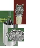 Wolves Wine Chiller with Wolf Head Bottle Stopper