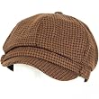New Tweed Plaid Newsboy Cabby Driver Gatsby Cap Hat Brown