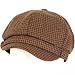 New Tweed Plaid Newsboy Cabby Driver Gatsby Cap Hat Brown