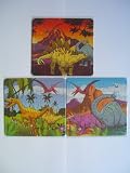 12 MINI DINOSAURE PUZZLES (25 PI&Egrave;CES) - 12 MINI DINOSAUR PUZZLES