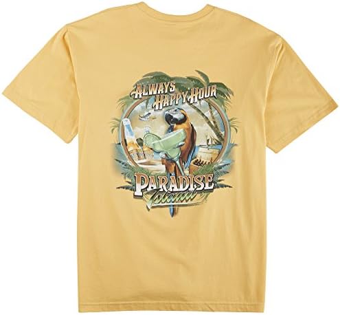 Paradise Shores Always Happy Hour T-Shirt X-Large Saffron