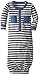L'ovedbaby Unisex-Baby Newborn Organic Gown, Slate Stripe, 0-3 Months