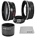 Essential Kit for KODAK Easyshare P850 P712, Includes: Adapter Tube (Made in light and sturdy aluminum) + 2.0X Telephoto and 0.45X Wide Angle High Definition Lens, Adapter Ring Kit + 1 Ultra Fine GOJA Microfiber Cleaning Cloth.