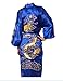 Mens Robe Chinese Dragon Pattern Kimono Bathrobe with Waistband