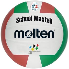 Molten V5SMC - Ballon de volley-ball - Blanc/rouge/vert - 5