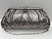 LOVCAT Gunmetal Silver Clutch Handbag Purse