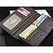 Men Bifold Leather Long Design Billfold Check Card Wallet Purse
