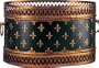 Black with Gold Fleur de Lis Hand-Painted Planter