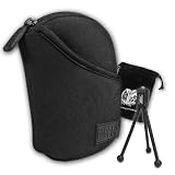 Slim Weather Proof Neoprene Digital Camera Carrying Case for MINO / HD / MinoHD 2nd Gen Camcorder* Includes Protective Accessory Bag & Bendable Mini Tripod *