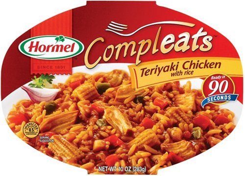 Hormel Compleats Teriyaki Chicken With Rice, 10-Ounce Microwavable Bowls (Pack of 12) by Chicken with Rice