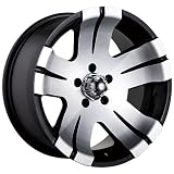 15x8 ION Alloy Style 138 (Black w  Machined Face) Wheels Rims 5x139.7 (138-5885M) by ION Alloy