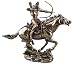 Mohican Warrior Statue on Horseback Shooting Arrow Sculpture Figurine