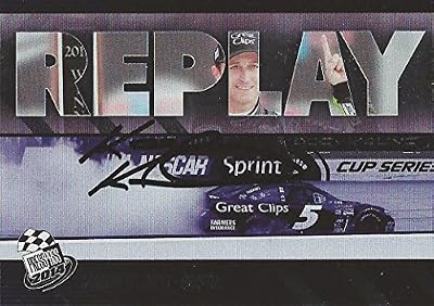 AUTOGRAPHED Kasey Kahne 2014 Press Pass Racing REPLAY (Bristol Win Burnout) Chrome Insert NASCAR Signed Collectible Trading Card with COA