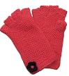 Handmade Artisan Pure Alpaca Natural Fiber Fingerless Gloves - Coral Pink (Knitted Entirely By Hand!)
