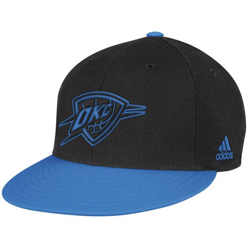 adidas Oklahoma City Thunder Black-Royal Blue Vibe Snapback Adjustable Hat