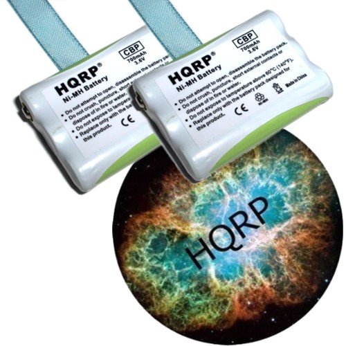 HQRP TWO Cordless Phone Batteries for AT&T / Lucent SKU 00578, Battery 2420, part number 80-5542-00-00 / 8055420000 Replacement plus Coaster