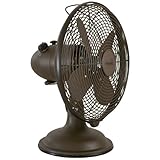 Minka-Aire Fans F300-ORB 11' Retro Contemporary Indoor Oil-Rubbed Bronze Desk Fan
