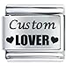 Custom Lover Laser Hearts Italian Charms Bracelet