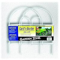 Origin Point 051808 Garden Border Round Folding Fence, White, 18-Inch by 8-Feet