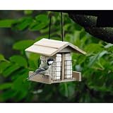 Holz Vogelh&auml;uschen / Vogelfutter Haus / Vogelfutterhaus ca - 16cm, Vogelhaus zum H&auml;ngen und Stellen, BE-96519 - Lifetime