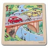 Beleduc Construction Site 5 Layer Wood Puzzle