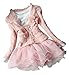DFXIU 2pcs Kids Baby Girls Cardigan Clothes Pink Dress Outfit 4-5 Years Old