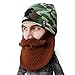 Ski/Snowboard Beard Face Mask - Military/Brown
