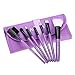 ACEVIVI Vivid 7 pcs Colorful Makeup Brush Set Five Multi-colors Travel Eyeshadow Portable Face Brush Set