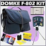 Domke F-802 Reporter's Satchel Camera Bag, Canvas, Navy.
