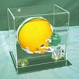 Coach's Choice Mini Football Helmet Display Case with Engraved NFL Team Logo