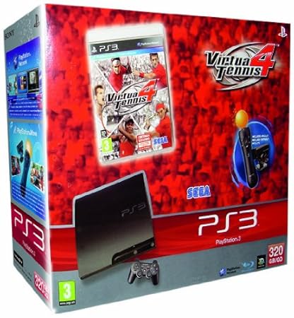 PlayStation 3 Consola 320 Gb y Virtua Tennis 4 y Starter Pack Move