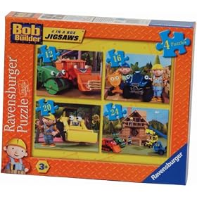 Ravensburger Bob the Builder 4 Jigsaw Puzzles in a Box (12, 16, 20 and 24 Pieces)