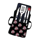 Two Dogs Designs 4-PC Barbecue Utensil Set and Carrier, Ohio State