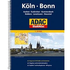 ADAC Stadtatlas K�ln, Bonn: Aachen, Euskirchen, Gummersbach, Koblenz, Leverkusen, Neuwied. Insgesamt 254 St�dte und Gemeinden. Citypl�ne und ... CityPilot und Ausflugskarten. GPS-genau