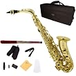 Cecilio 2Series AS-280 Gold Lacquered Brass Alto Saxophone w/ Case and Accessories