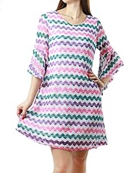 Chevron Print Acrylic/Cotton/Nylon/Polyester/Rayon/Spandex/Viscose/Wool/Knit Spring Summer Fall Winter  Dress